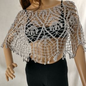 💗Cape, Poncho, Lace, Cover up, Handmade